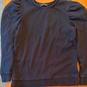 Zara Women Puff Sleeve Sweatshirt